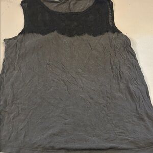 Forever 21 Black and Gray Lace Tank Top